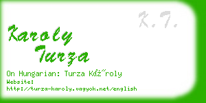 karoly turza business card